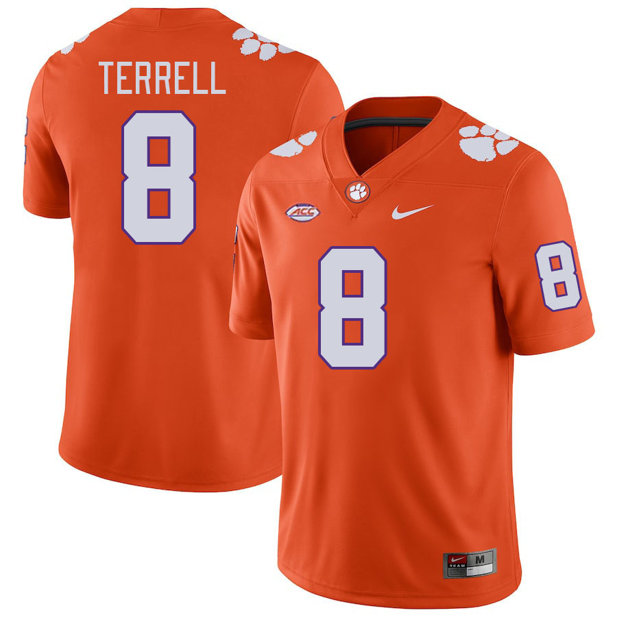Clemson Tigers #8 A.J. Terrell College Football Jerseys Stitched Sale-Orange
